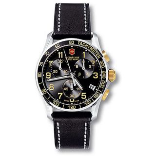 Swiss Army Chrono Classic Mens Leather Strap Watch