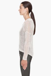 Theory Cream Woven Castra Sweater for women