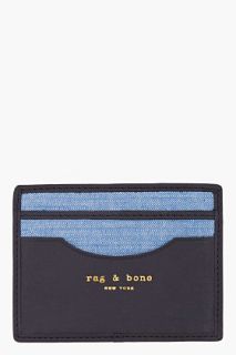 Rag & Bone Black Leather Cardholder for men