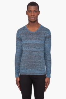 Theory Blue Crewneck Sweater for men