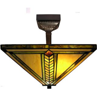 Warehouse of Tiffany Yellow Gold Mission Ceiling Lamp Today $99.99 3
