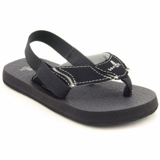 Sanuk Boys SKLASST Black Sandals (Size 9)