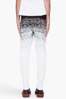 Ann Demeulemeester White Dyed Dot Print Trousers for men