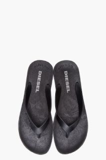 Diesel Black Splish Flip Flops for men