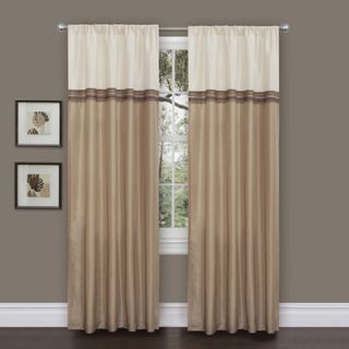Lush Decor Terra Beige/ Ivory 84 inch Curtain Panels (Set of 2