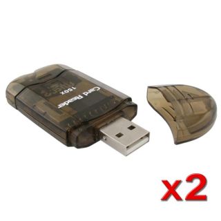 Smoke Colored Memory Card Reader to USB 2.0 Adapter (Pack of 2) Today