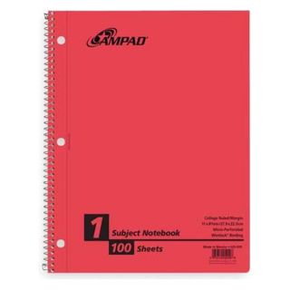 Ampad 25 009 Notebook, 11x8 7/8, White, PK6
