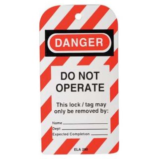 North By Honeywell ELA290/1 Lockout Tags, Do Not Operate, PK 25