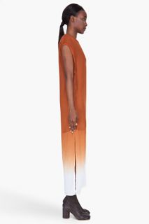 Silent By Damir Doma Long Rust Dip Dyed Dress for women