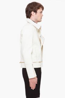 JUUN.J Ivory Tone Biker Jacket for men