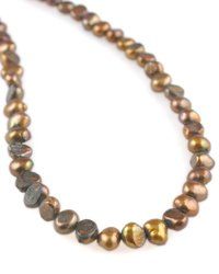 Chocolate Brown Pearl Strand Necklace Sosi B. Jewelry