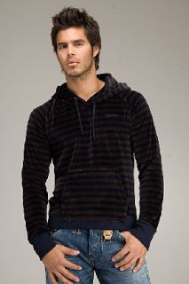 Energie  Barry Striped Velour Hoodie for men