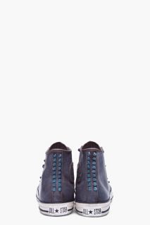 Converse By John Varvatos Blue Studded Leather Chuck Taylor All Star Sneakers for men