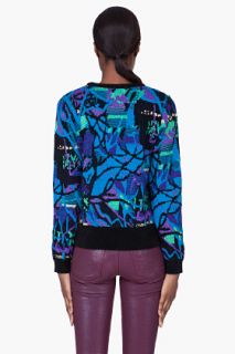 Vanessa Bruno Blue Mixed Embroidered Sweater for women