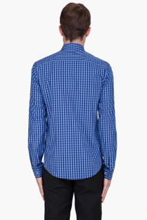 Tiger Of Sweden Blue Bold Gingham Thornie Shirt for men