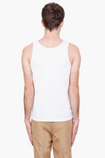 A.P.C. White Simple Tank Top for men