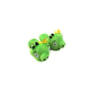 Angry Birds King Pig Green Slippers (Adult Size