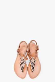 Belle Sigerson Morrison Leopard Randy Sandals for women