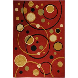Paterson Collection Abstract Circles Red Area Rug (49 X 7) Today $