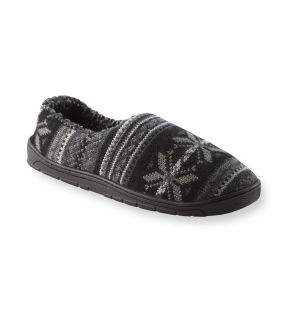 Muk Luks Mens John Black Fairisle Knit Foot Slippers Today $27.99