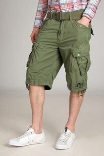G Star  Rovic Belt Green Shorts for men