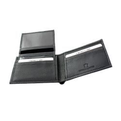 Yaali New York Grey Leather Bi fold Wallet