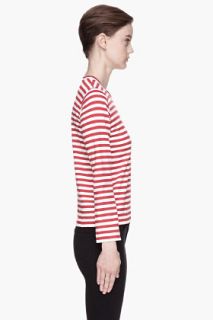 Comme Des Garçons Play  Red Striped T shirt for women