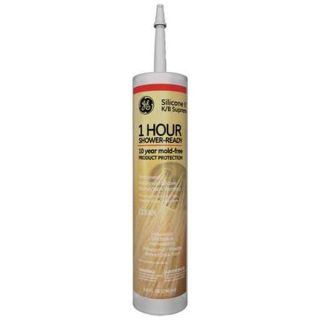 GE M90007 Silicone Sealant, 1hr ShwrReady, Wht, 9.8oz