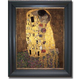 Gustav Klimt The Kiss Framed Canvas Art Today $79.99 Sale $71.99