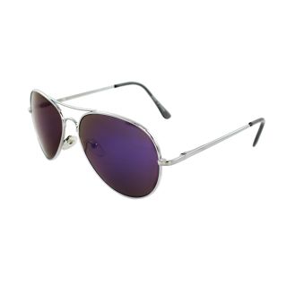 Unisex 30011R SVRPL Metal/ Purple Mirror Aviator Sunglasses Today $12