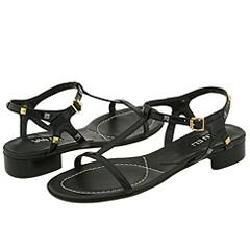 Vaneli Brede Black Blazon Patent Sandals