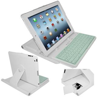 SKQUE Apple iPad 3 Swivel Case with Bluetooth Keyboard