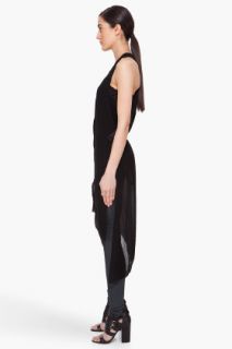 Helmut Lang Long Black Shroud Vest for women
