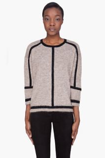 Neil Barrett Taupe Mohair Knit Sweater for women
