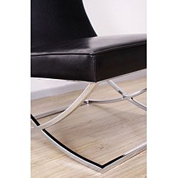 Milano Black Leather Lounger Chair