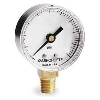 Ashcroft 15W 1005PH 01L 60# Pressure Gauge, 1 1/2 In, 0 to 60 Psi