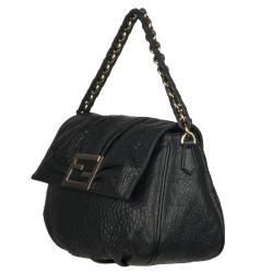 Fendi Mia Black Leather Shoulder Bag