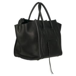 Celine Small Square Black Leather Tote Bag