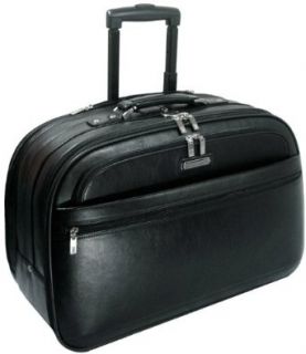 LE Sands 15.4 inch Black Deluxe GENUINE LEATHER Wheeled