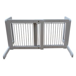 White Free standing 23.6 39.4 inch Pet Gate