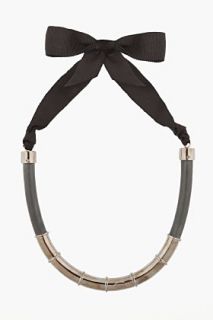 Lanvin Black Brass And Ribbon Grace Choker for women