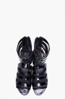 Pierre Balmain Black Leather Camden Sandals for women