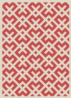 Safavieh CY6915 238 9 Courtyard Collection Red and Ivory