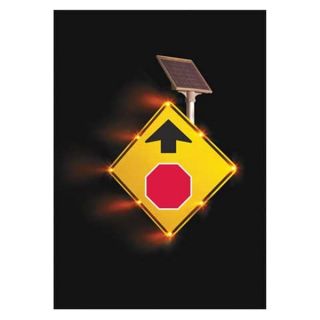 Tapco 2180 00216 Traffic Sign, 36 x 36In, R and BK/YEL, SYM