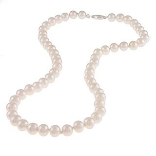 Miadora White 6.5 7mm Freshwater Pearl Necklace (16 18 inch