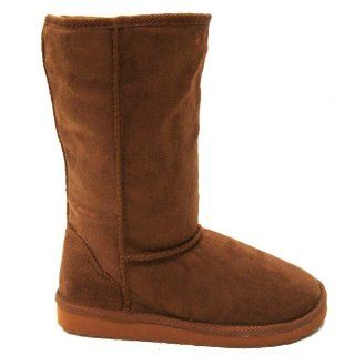 Dark Camel Faux Shearling Furry Lined Boots