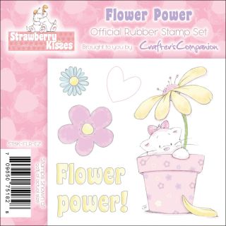 Crafters Companion Strawberry Kisses Flower Power EZMount Cling