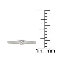 10k White Gold Diamond Accent Promise Ring