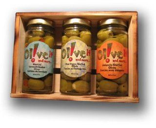 Gourmet Stuffed Olives Martini Gift Set 2 Grocery