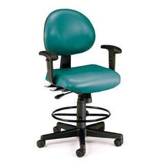 Teal 24 Hour Drafting Chair with arms 241 AA DK 602